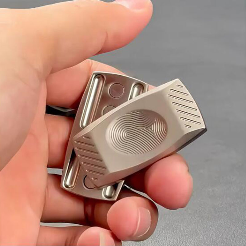 Cool Office Tech Gadgets - 指紋認証メタル製磁気触覚スライダー 静音 ADHD不安解消 ストレス解消 おもちゃ 大人向けギフト