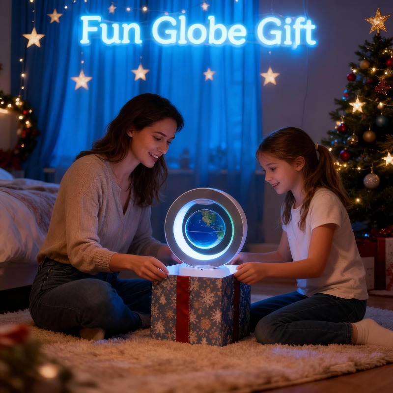 Cool Office Tech Gadgets - 空中浮遊地球儀Bluetoothスピーカー フローティングランプ ホームオフィスデスク クールなテックガジェット 子供、男性、友人へのユニークな誕生日プレゼント