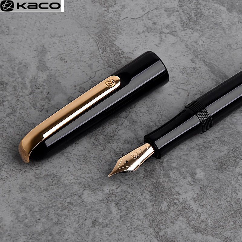 Office Technician - Kaco-高級万年筆,14k,ゴールドチップf 0.5mm,オフィス,ビジネス,書道,ギフトボックス用