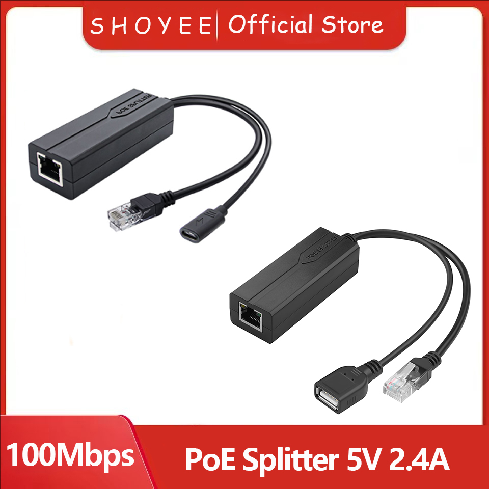 Power Over Ethernet - PoE スプリッター 5V 2.4A USB タイプ