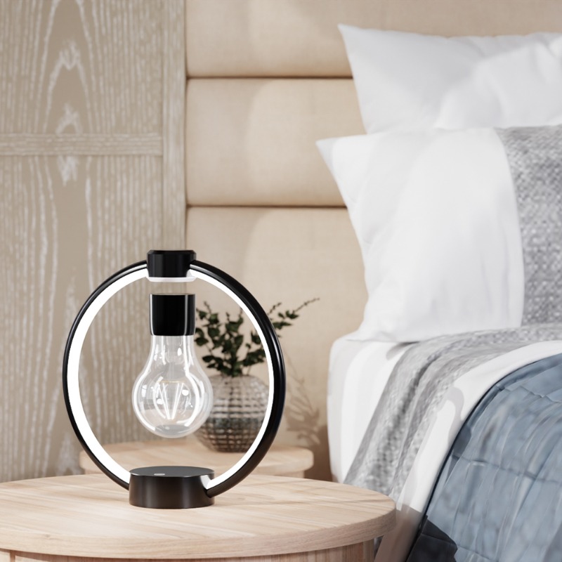 磁気浮上式LED電球テーブルランプ ナイトライト 家庭用寝室 - Office Tech Decor のレビューと価格