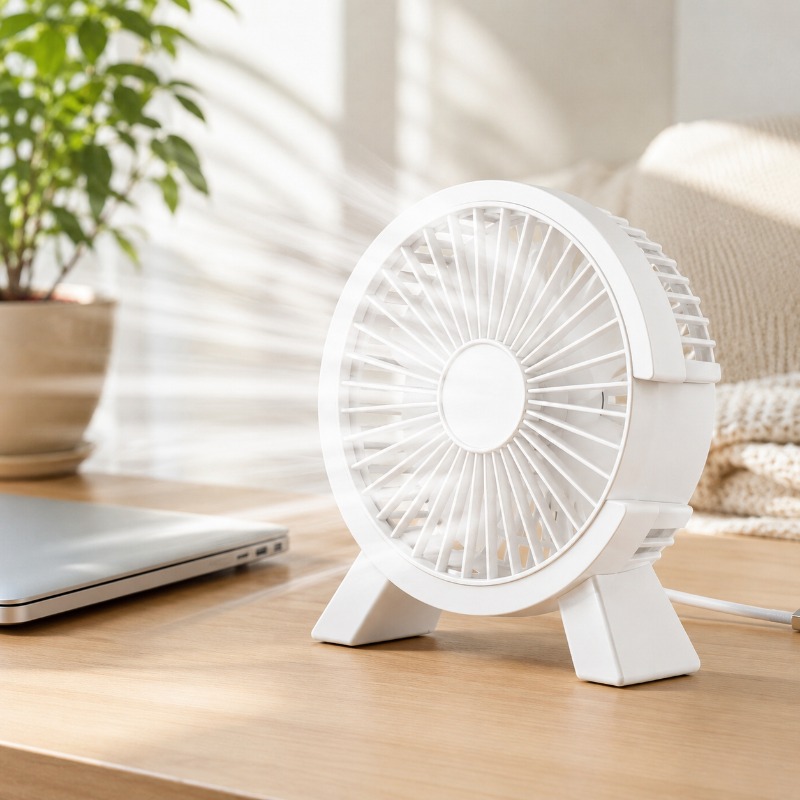 ミニ USB 充電式テーブルファンポータブル小型ファン学生寮 - Home Office Tech Gadgets のレビューと価格