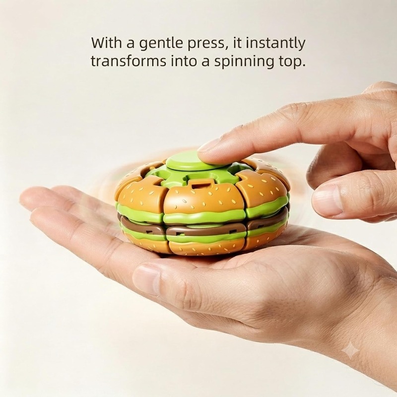 3Dプリントバーガーフィジェットスピナー 変形可能なデスクメ - Cool Office Tech Gadgets のレビューと価格