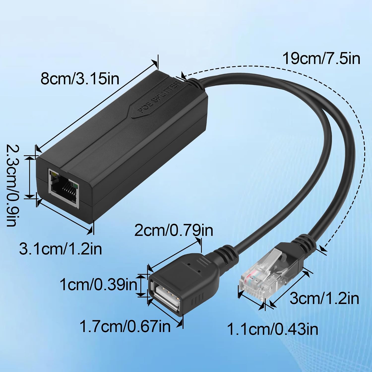 PoE スプリッター 5V 2.4A USB タイプ C メ - Power Over Ethernet のレビューと価格