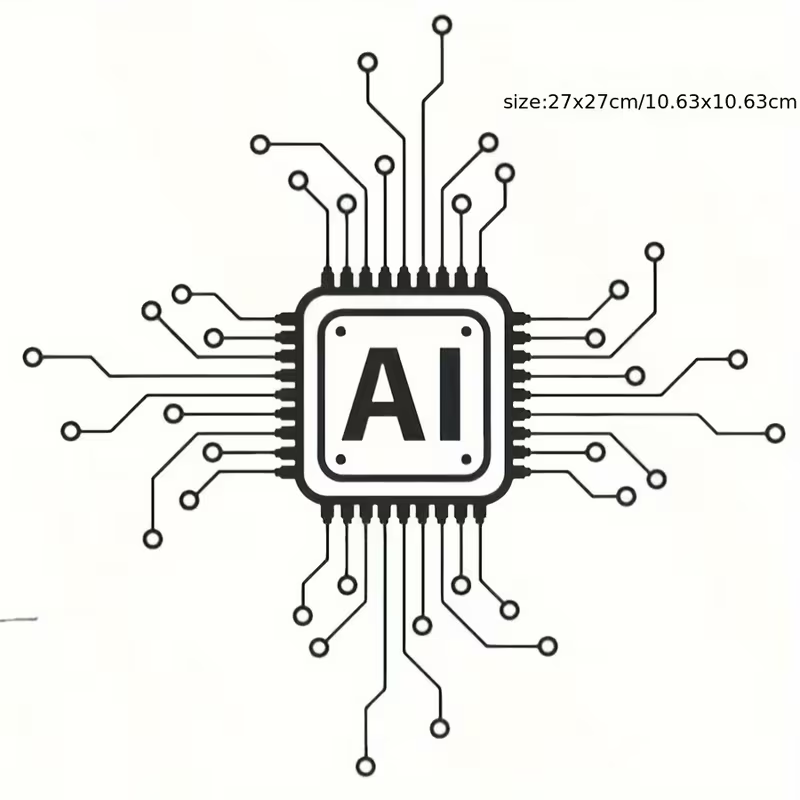 AIテクノロジー回路基板ビニールウォールデカール - 漫画風 - Office Tech Decor のレビューと価格