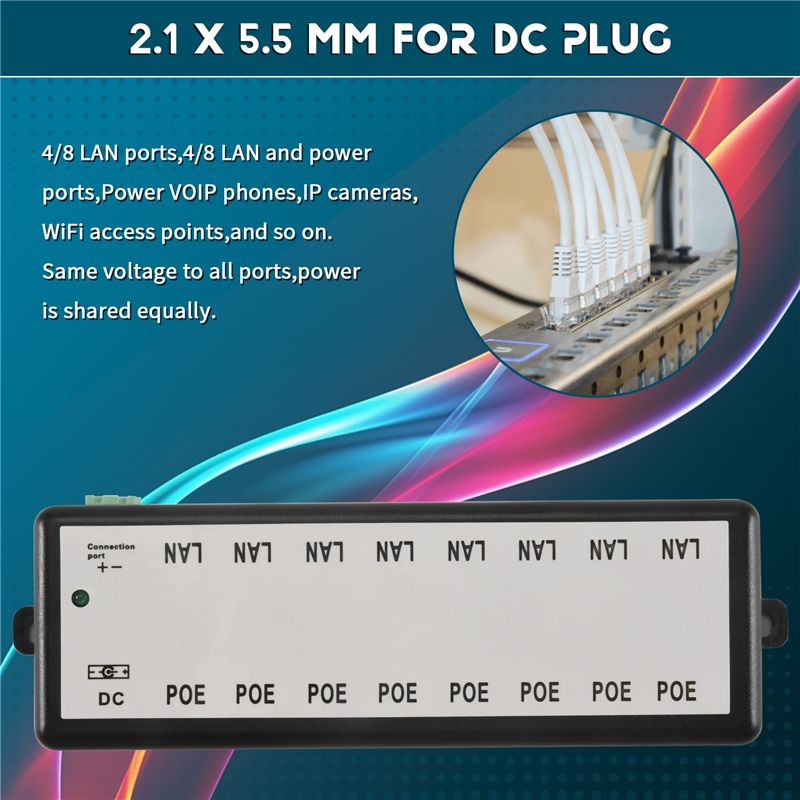 PHILE-8 ポート Poe インジェクター Poe スプ - Power Over Ethernet のレビューと価格